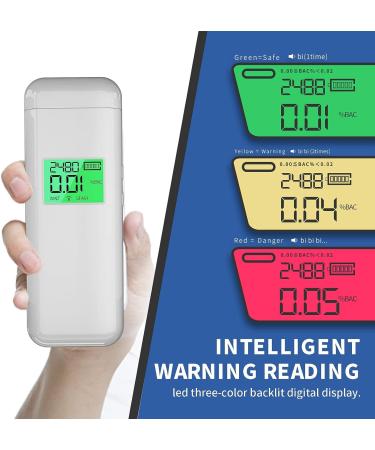 L&HE Professional-Grade Breathalyzer with HD LCD Display and Memory Function - Accurate Alcohol Tester for Home Parties - Buy Online on GoSupps.com