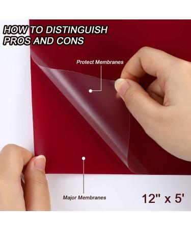 Maroon 12x5' Iron On Heat Transfer Vinyl Roll for T-Shirts, Hats, Clothing - HTV for Cameo, Heat Press Machines & Sublimation - Buy Online on GoSupps.com