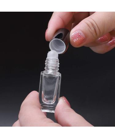 Jiklophg Empty 4Ml Refillable Clear Square Ball Perfume Glass Bottle Refillable Bottle With Black Cap - Buy Online on GoSupps.com