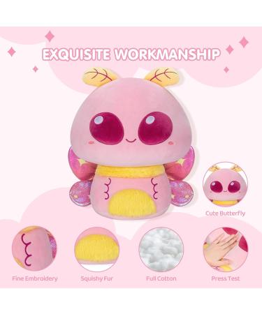 Mewaii 8'' Maple Leaf Moth Mushroom Pillow Plush Toy - Soft and Cuddly Stuffed Animal for Kids - Buy Online on GoSupps.com
