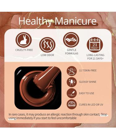 Buy Ur Sugar UV Nail Polish - 12 Colors Nude Pink Brown Glitter Gel Set for Nail Studios | Gift Box Manicure Set Perfect for Christmas - Buy Online on GoSupps.com