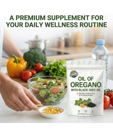 BOFEAFQ Aceite De Oregano Capsulas 2 in 1 Formulated with Black Seed Oil 4X Strength Carvacrol & Thymoquinone Plant Based Non-GMO 150 Count - Buy Online on GoSupps.com
