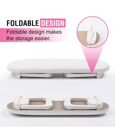 Arm Rest for Nail Care - Foldable Hand Rest with Soft Microfiber Cushion | Ideal for Professionals & Home Use - Buy Online on GoSupps.com
