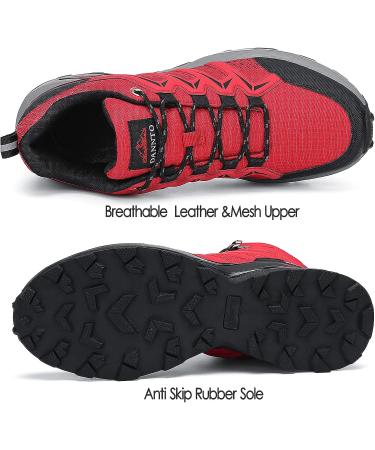 Dannto Men Hiking Shoes Trail Running Sneakers - Outdoor Trekking Cross Training 11 B-red - Buy Online on GoSupps.com