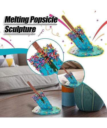 Cosmin Set of 2 Ice Cream Decorations on Stem Melting Ice Cream Ornaments on Stem Ice Cream Statues Summer Cool Ice Cream on Stem Decoration -B - Buy Online on GoSupps.com