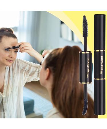 Eyelash Mascara Double Head Waterproof and Sweatproof Long Lasting Eyelashes Makeup Tool for Party Vacation Travel Black - Buy Online on GoSupps.com