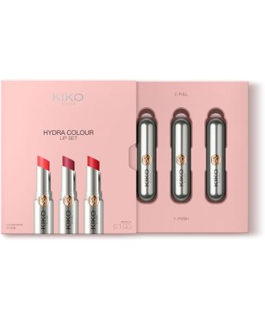KIKO Milano Hydra Colour Lip Set 01 Kit Containing 3 Coloured Lip Balms With Hydrating Properties - Buy Online on GoSupps.com