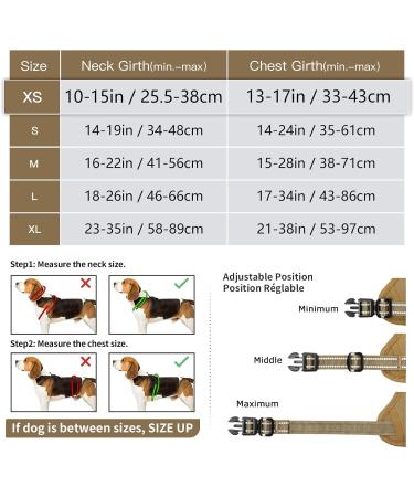 Shop Heele Dog Crockery & Adjustable Harness for Small/Mid-Sized Dogs - Breathable & Reflective XS Brown - Buy Online on GoSupps.com