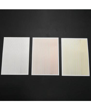 YIZAN Gold 3D Nail Sticker Stripe Lines Adhesive Tape Set - 3 Pieces - Buy Online on GoSupps.com