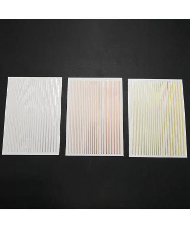 BEIEM Gold 3D Nail Sticker Stripe Lines Adhesive Striping Tape Nail Art Gold Silver 3Pc Nail - Buy Online on GoSupps.com