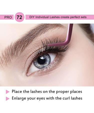 72 Pcs Individual Lashes Lash Clusters DIY Eyelash Extension Natural Lashes Super Thin Band Reusable Soft & Comfortable (D-10mm) 10 mm Natural - Buy Online on GoSupps.com