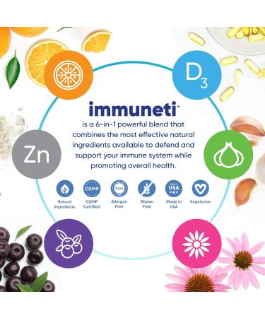 Immuneti Advanced Immune Defense - 60 Vegetarian Capsules for Enhanced Immunity - Buy Online on GoSupps.com