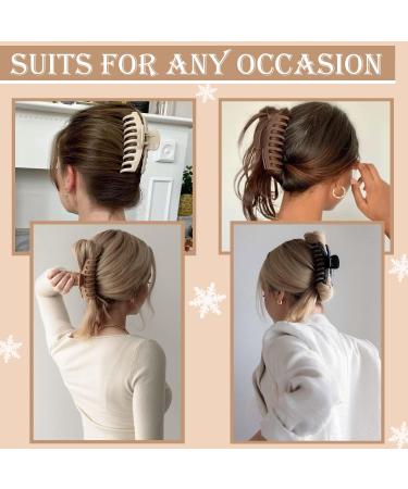 Large Hair Claw Clips 8 Pack 4.3" Hair Clips for Women & Girls Strong Hold Matte Claw Hair Clips for Women Thick Hair & Thin Hair 90's Vintage Jaw Clips (C1) - Buy Online on GoSupps.com