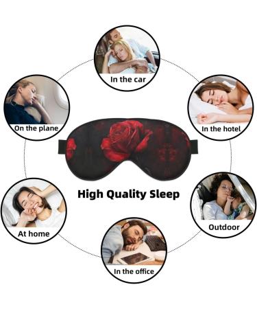 Red Rose Soft Sleep Eye Mask - Breathable Travel Eye Patch for Women | Perfect for Relaxation - Buy Online on GoSupps.com