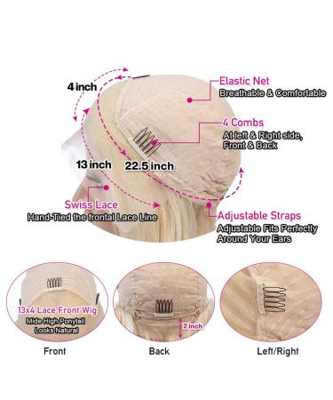 Tuneful 28 Inch 613 HD Lace Frontal Wig - 180% Density Straight Blonde Human Hair Wig for Black Women - Pre Plucked with Baby Hair - 13x4 Blonde Lace Front Wigs - Buy Online on GoSupps.com