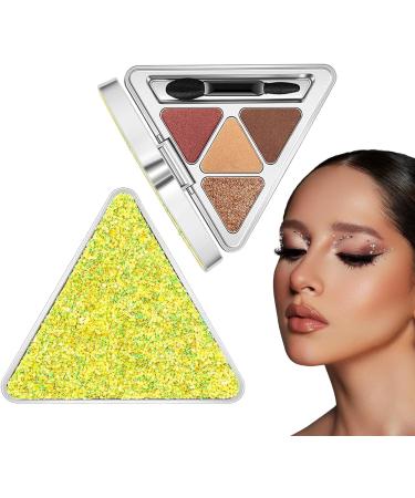 Eyeshadow Palette For Brown Eyes | 4 Colors Glitter Eye Makeup Palette - Professional Highly Pigmented Waterproof Glitter Makeup Palette Eye Shadow For Teens Beginners Travel Makeup Pochy F402#orange - Buy Online on GoSupps.com