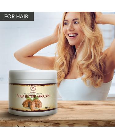 Shea Butter 500g - Pure Butyrospermum Parkii from Africa | Body Butter for Dry Skin Hair & Nails | Natural Emollient & Massage Cream - Buy Online on GoSupps.com
