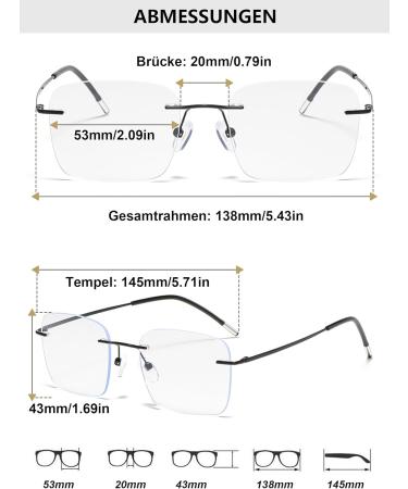 Shop Lanomi Photochromic Reading Glasses - Frameless Multi-Focal Blue Light Filter Glasses for Men & Women | Intelligent Self-Tinting Borderless Design | 3.5x Magnification - Buy Online on GoSupps.com