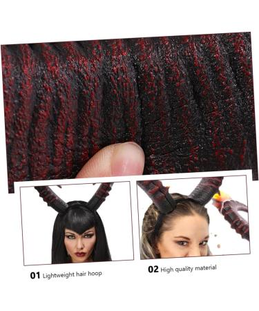DOITOOL 1pc Devil's Horn Headband Man Hair Accessories Pu Horns - Buy Online on GoSupps.com