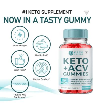 Fyvus Keto Genesis ACV Gummies - Advanced Weight Loss & Ketosis Support with 1000MG Apple Cider Vinegar | 60 Gummies - Buy Online on GoSupps.com