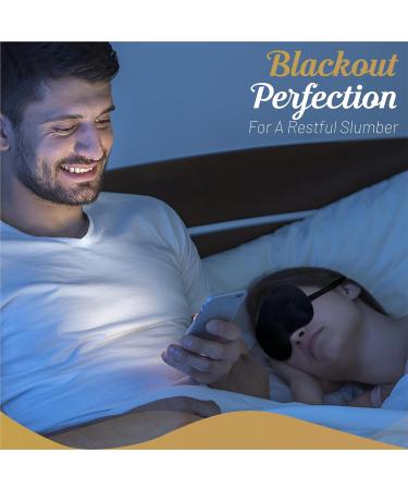 Buy 19 Momme Mulberry Silk Sleep Mask - Premium Soft Eye Masks (2-Pack) in Elegant Gift Box - Perfect for Sleep & Relaxation - Buy Online on GoSupps.com