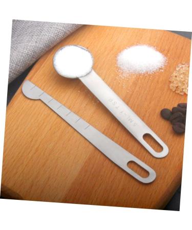 Zerodeko 6pcs Salt Measuring Mugs Handle Measuring Spoons & Cups Ingredient Jars Baking Measuring Spoon Coffee Measuring Liquid Measuring Cups Soup Serving Spoons Measure Coffee Spoon Scale 14.2*4.6CM Silver - Buy Online on GoSupps.com