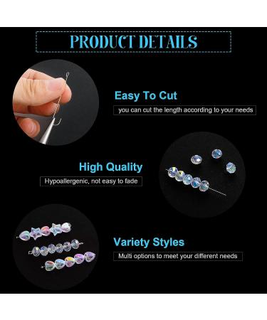 1000-Piece Stainless Steel Eye Pins for DIY Jewelry Making - Silver Color, 20/30/40/50mm Sizes - Buy Online on GoSupps.com