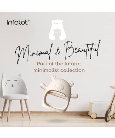 Infatot Chipmunk Teething Mitten - Silicone Baby Teether Glove for Teething Relief | Prevents Finger Sucking | CM Cream - Buy Online on GoSupps.com