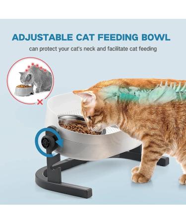 All for Paws Height Adjustable Stainless Steel Cat Elevated Bowls - Raised Cat Feeder for Mess Proof Pet Feeding - Dishwasher Safe Small - Buy Online on GoSupps.com