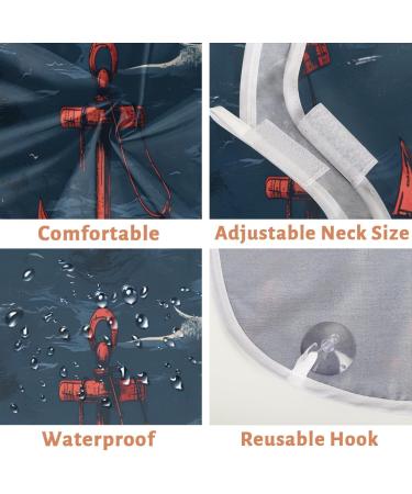 Beard Bib Apron | Beard Hair Catcher for Men | Perfect Father's Day & Christmas Gift - Ocean Red Anchor - Buy Online on GoSupps.com