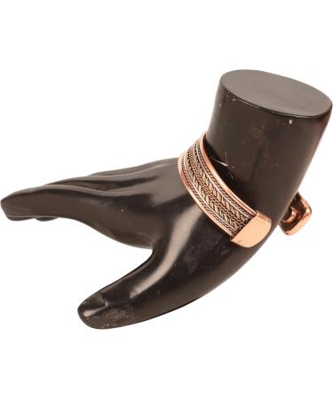 Touchstone Copper Magnetic Bracelet - Hand-Forged Tibetan Minimalist Elegance in Three Tones - Buy Online on GoSupps.com