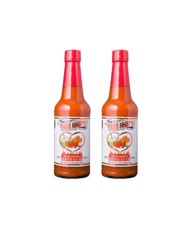 Marie Sharps Habanero Hot Sauce - 10-Fluid Ounce Hot Sauce for Marinade & Dips (Pack of 2)