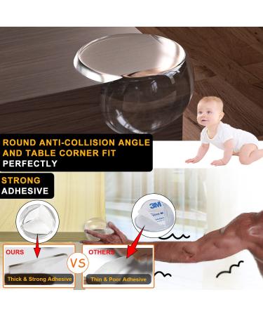 Edge Corner Protector Baby Proofing Guards Clear Soft Silicone Bumper Strip 20ft(6m) with Upgraded Pre-Taped Strong Adhesive Round Child Safety Edge Protector(8pack) for Cabinets Tables Furniture 20 FT & 8 CORNERS - Buy Online on GoSupps.com