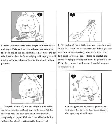 YMCCOOL 100pcs Medium Cat Nail Caps - Claw Covers & Kitty Caps with Adhesives - Buy Online on GoSupps.com