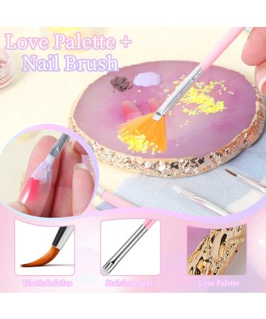 17 in 1 Nail Art Brushes and Palette Set - Purple and Green | Nail Tools for Home and Salon Use - Buy Online on GoSupps.com