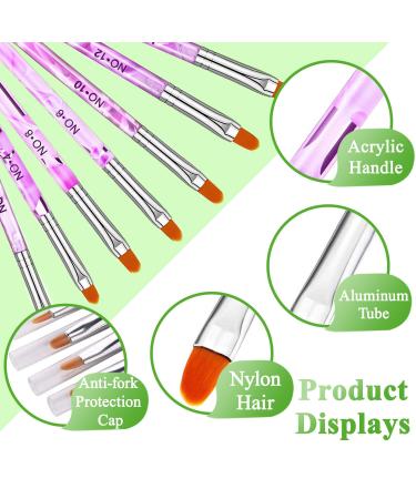 7-Part Nail Brush Set for UV Gel & Acrylic Nails | Gelail Nail Art Brushes for Salon & DIY Designs - Buy Online on GoSupps.com