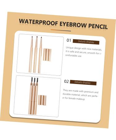 VINTORKY 3pcs Double Ended Eyebrow Pencil Eyebrow Refill Pencil Eyebrow Makeup Pencils Pencil Dark Brown Abs - Buy Online on GoSupps.com
