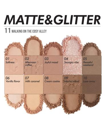 CLIO Pro Eye Shadow Palette - Matte, Shimmer, Glitter, Pearls - Highly Pigmented & Long-Wearing (Walking on the Cosy Alley) - Buy Online on GoSupps.com