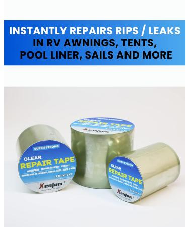Xenjum Waterproof Fabric Repair Tape - 3 x 16' | Strong Adhesive Tent, RV, Boat, Canvas Repair Kit - Buy Online on GoSupps.com