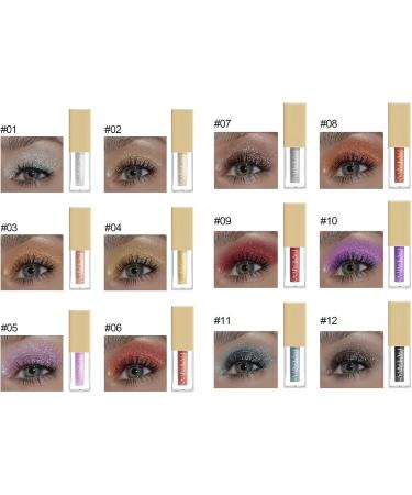 1PC Liquid Glitter Eyeshadow Pigmented Long Lasting Quick Drying Easy to Apply for Party Eye Makeup Eyeshadow 6 - Buy Online on GoSupps.com