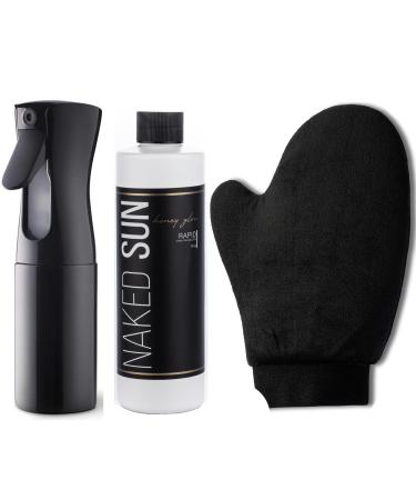 Naked Sun Honey Glow Rapid Tanning Solution with Continuous Spray Mister and Self Tan Mitt