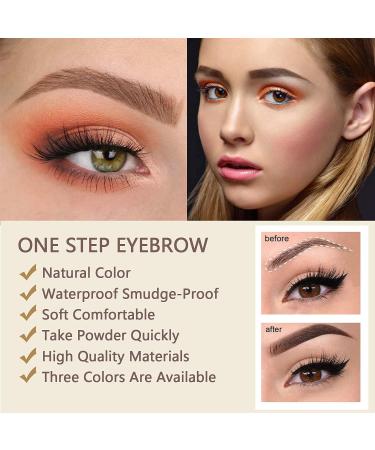 Eyebrow Stamp Waterproof Brow Kit Professional Eyebrow Powder Brow Stamp Shaping Kit 10 Reusable Eyebrow Stencils 2 Eyebrow Pen Brushes Dark Brown - Buy Online on GoSupps.com