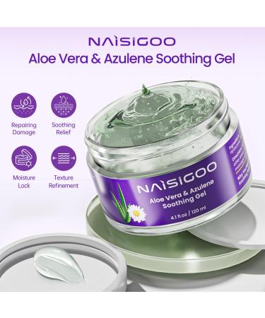 Aloe Vera Gel for After IPL & Laser Hair Removal - Soothes & Hydrates Skin Travel Size 4.1 fl oz with Chamomile Extracts | Sunburn Relief for Women & Men - Buy Online on GoSupps.com