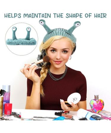 AWAVM Face Wash Headband Palm and Snail Spa Hair Bands Makeup Headbands Women Cartoon Cute Coral Fleece Elastic Headband Creative Hair Accessories for Washing Face Shower Sports Beauty Skincare - Buy Online on GoSupps.com