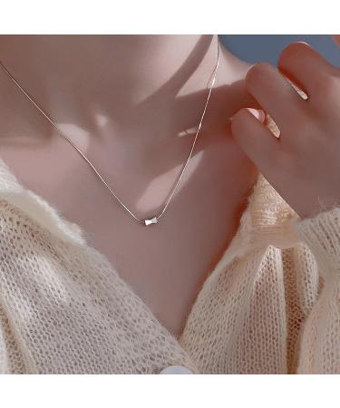 Oralgos Hip Hop Bow Loop Collarbone Chain Necklace - Adjustable Copper Bowknot Shape Jewelry for Daily Wear - Buy Online on GoSupps.com