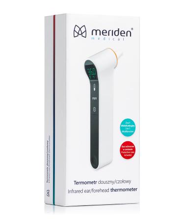 Merid thermometer TM-19 Digital fever thermometers forehead and ear thermometer with optical and acoustic fever warning Backlight Freech measurement for babies children and adults - Buy Online on GoSupps.com