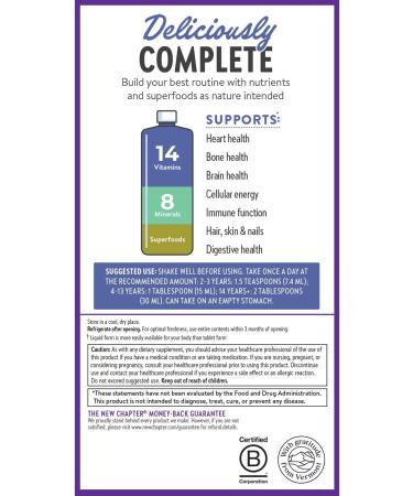New Chapter Liquid Multivitamin + Mineral Supplement for Whole-Body Benefits 100% Delicious Multivitamin for Adults Teens & Kids 2+ Ready to Absorb Faster Mixed Berry Flavored 30 oz Mixed Berry 30 Fl Oz (Pack of 1) - Buy Online on GoSupps.com