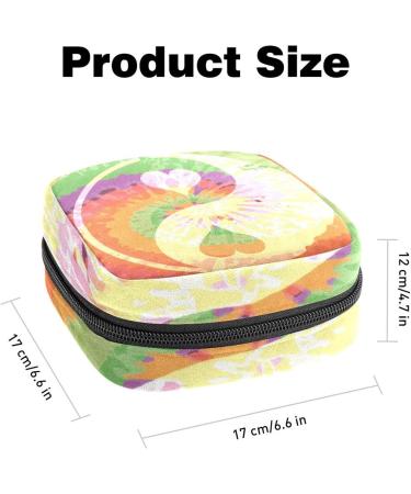 Hippie Style Peace Yin Yang Batik Storage Bag | Portable Menstrual Cup Pocket with Zipper for Teens & Women - Buy Online on GoSupps.com