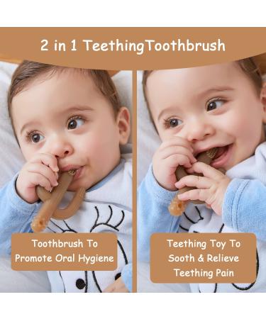 Cactus Baby Teething Toy Toothbrush | Self-Soothing Pain Relief Silicone Teether for Babies, Toddlers & Infants | BPA-Free Organic Teething Toy | 6+ Months - Buy Online on GoSupps.com