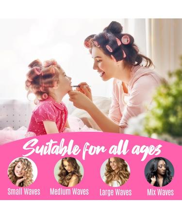 HIMU Hair Rollers With Clips - 37 Pcs Of Hair-friendly Heatless Hair Rollers For Long Hair & Short 18 Rollers For Hair 12 Clips 2 Rat Tail Comb 1 Braid Device Hair Curlers & Storage Bag Large Rollers - Buy Online on GoSupps.com